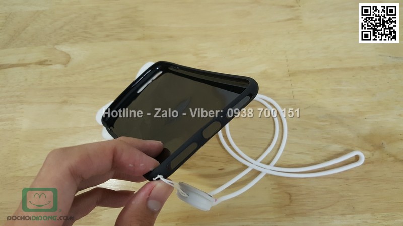 Ốp lưng iPhone 7 Plus dẻo hình thú có dây đeo
