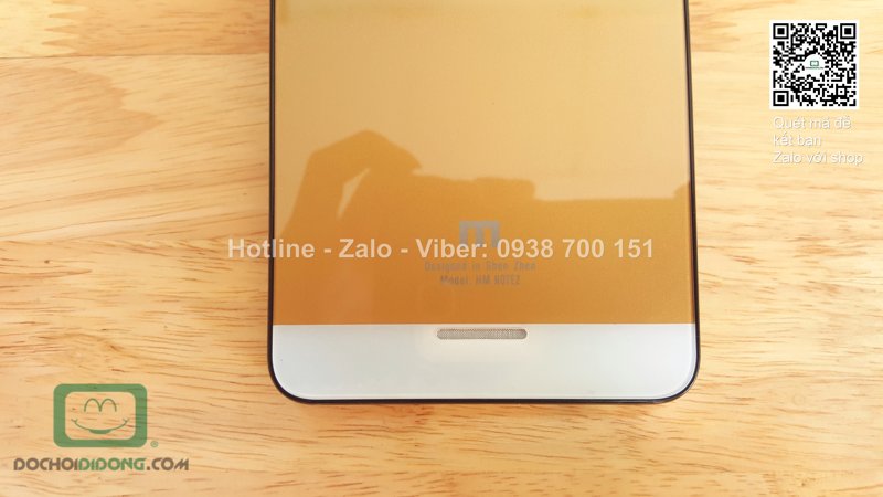 Ốp lưng Xiaomi Redmi Note 2 viền nhôm lưng kính thay nắp