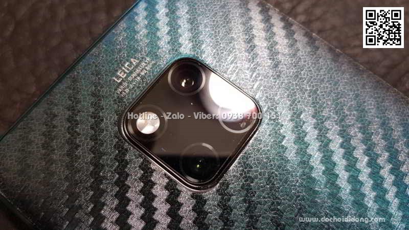 Miếng dán mặt lưng Huawei Mate 20 Pro vân carbon