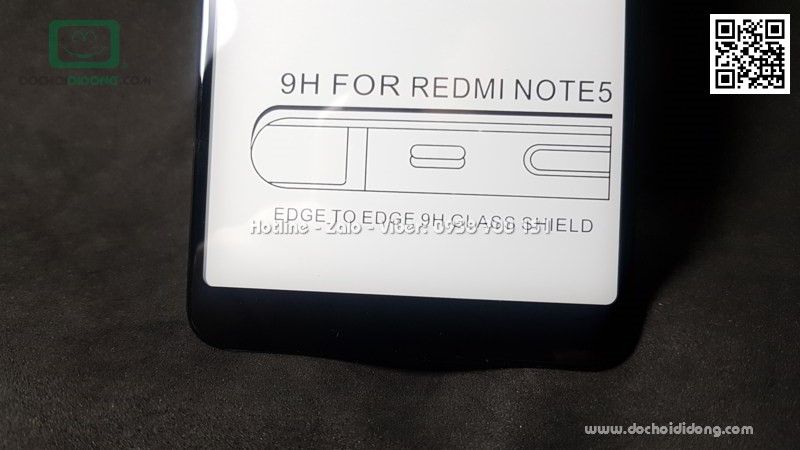 Miếng dán cường lực full màn hình Xiaomi Redmi Note 5 Pro Zacase full keo bo viền màn hình