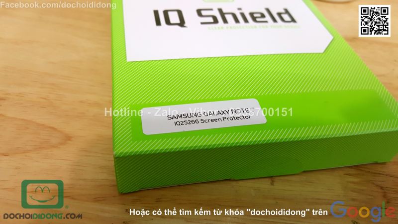 Miếng dán màn hình Samsung Galaxy Note 7 IQ Shield full màn hình
