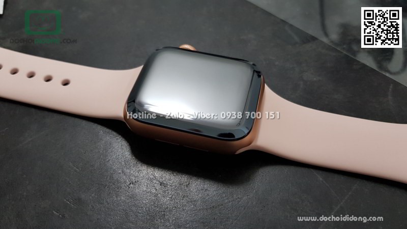 Miếng dán cường lực đồng hồ Apple Watch 40mm Vmax full màn hình keo viền