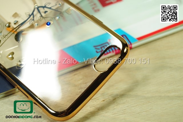 Ốp lưng iPhone 6 Uyitlo dẻo cao cấp đính đá hình con chim