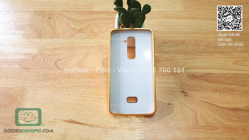 Ốp lưng LG G2 viền nhôm lưng tráng gương