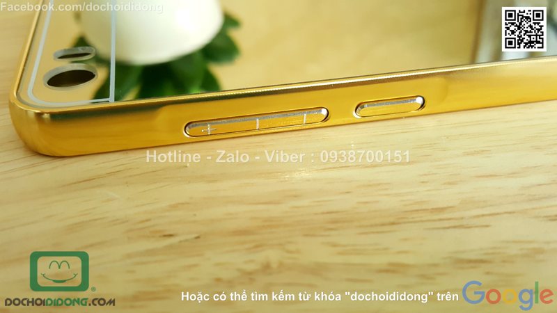 Ốp lưng Xiaomi Mi 5 viền nhôm lưng tráng gương