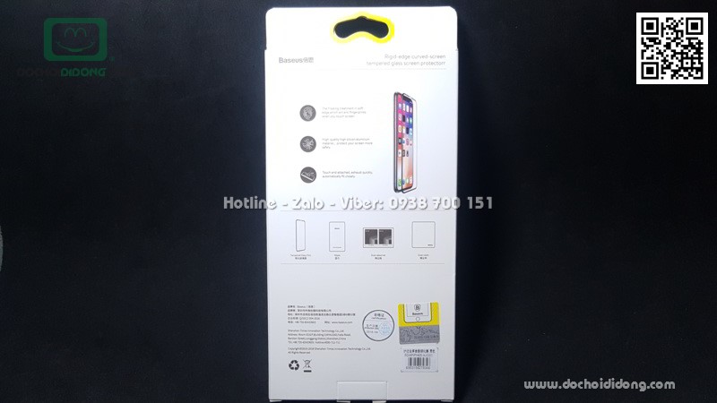 Miếng dán cường lực iPhone XS Max Baseus full màn hình