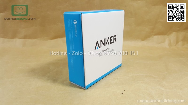 Bộ sạc nhanh 1 cổng Anker PowerPort+ 1 Quick Charge 3.0