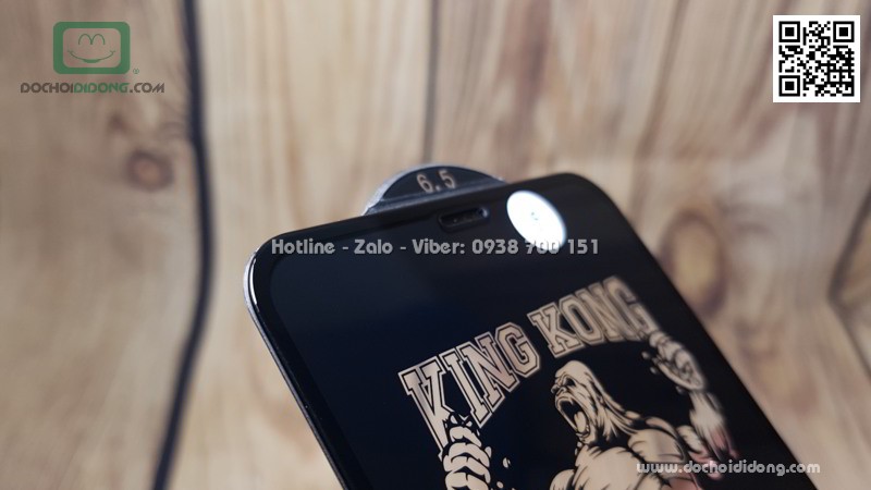 Dán cường lực iPhone XS Max KingKong hộp sắt chính hãng