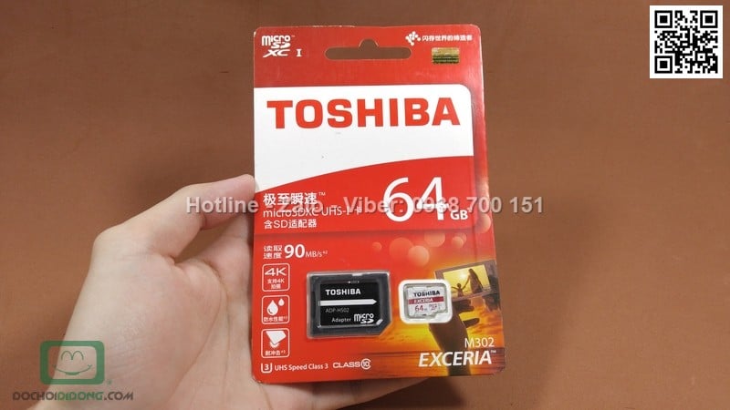 Thẻ nhớ MicroSD Toshiba 64GB Class 10 90MBs