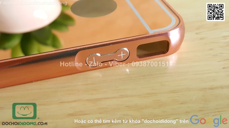 Ốp lưng iPhone 4 4s viền nhôm lưng tráng gương