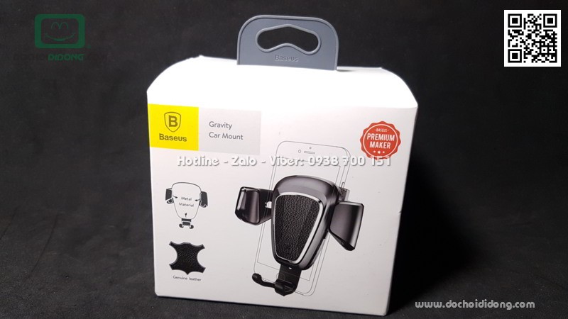 Giá đỡ điện thoại Baseus Gravity Car Mount lót da dành cho xe hơi