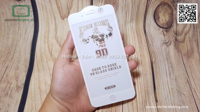 Dán cường lực iPhone 7 8 Plus KingKong hộp sắt chính hãng