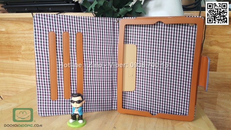 Bao da iPad 2 3 4 vải jean cao cấp