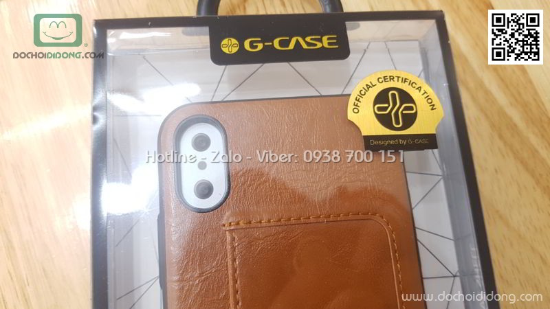 Ốp lưng iPhone X G-case Makesty Series nhét card
