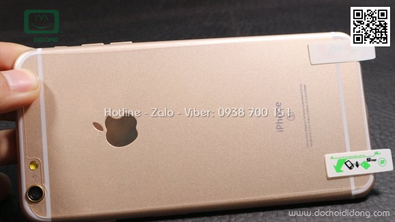 Miếng dán lưng iPhone 6 6s Plus trong suốt