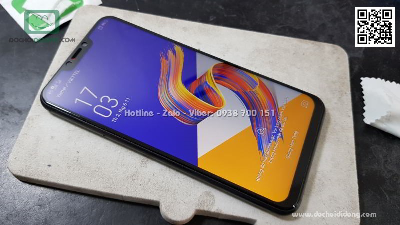 Miếng dán cường lực Asus Zenfone 5z ZS620KL full màn hình Zacase full keo