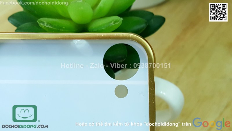 Ốp lưng HTC Desire 820 viền nhôm lưng tráng gương