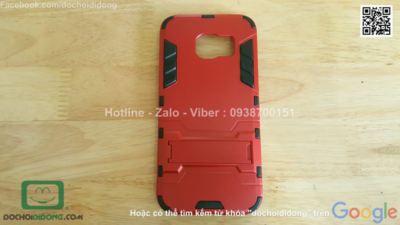 Ốp lưng Samsung Galaxy S7 Edge Iron Man chống sốc có chống lưng