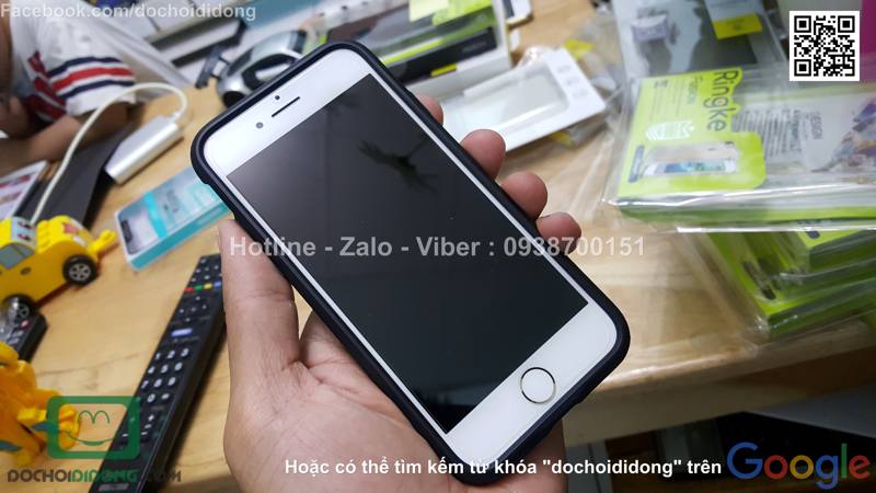 Ốp lưng iPhone 8 Ringke vân kim loại