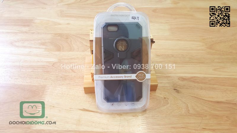 Ốp lưng iPhone 6 Iron Man chống sốc có quai đeo tay