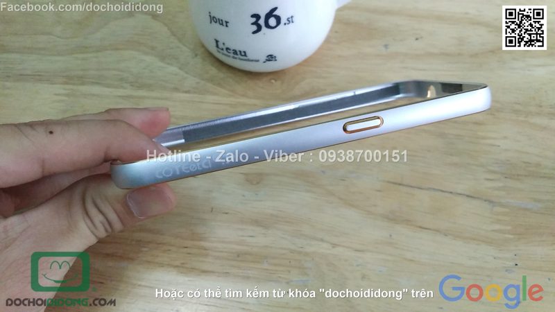 Ốp viền Samsung Galaxy J1 2016 nhôm phay chốt gài