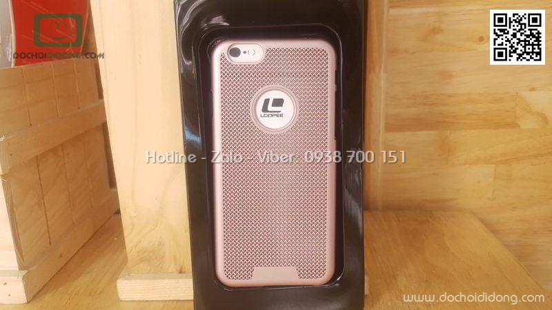 Ốp lưng iPhone 6 6s Loopee lưng lưới chống nóng