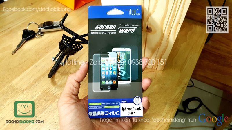 Miếng dán mặt sau iPhone 7 iTop