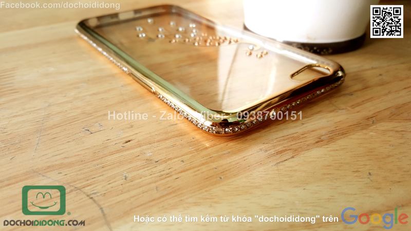 Ốp lưng Oppo F1s đính đá hình con công