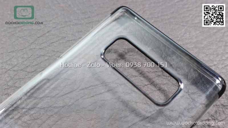 Ốp lưng Samsung Note 8 Baseus Glitter trong suốt viền màu