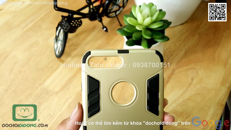 Ốp lưng iPhone 7 Plus Iron Man chống sốc có chống lưng