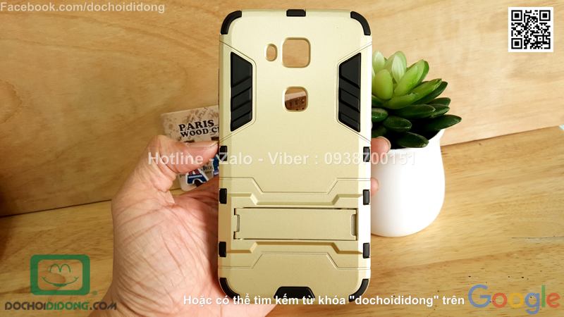 Ốp lưng Huawei G7 Plus Iron Man chống sốc có chống lưng