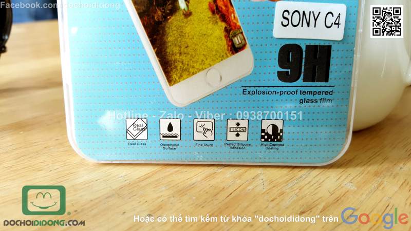 Miếng dán cường lực Sony Xperia C4 Onjess 9H