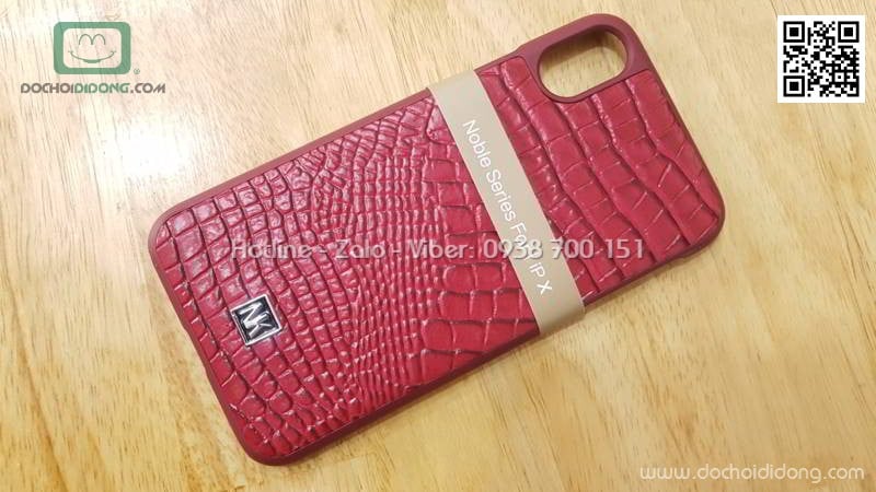 Ốp lưng iPhone X Nuoku da cá sấu thật