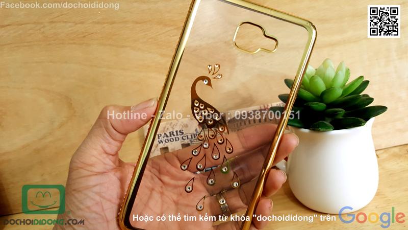 Ốp lưng Samsung Galaxy A9 đính đá hình con công