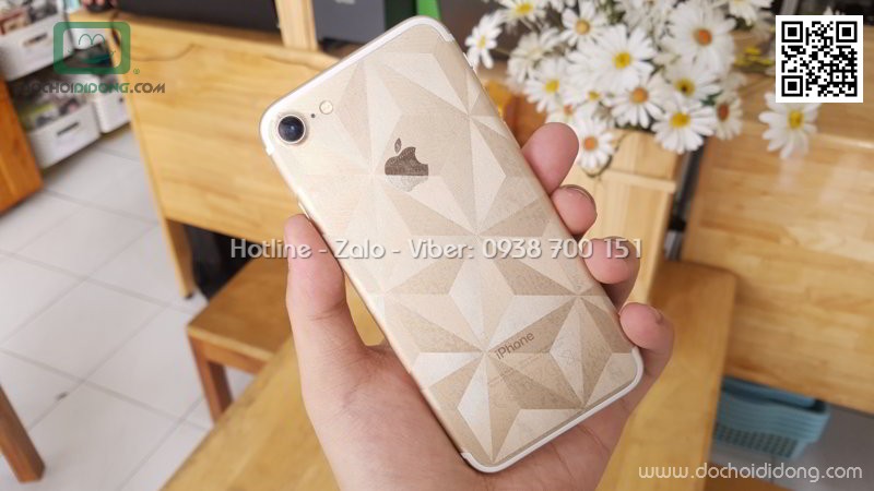 Miếng dán mặt lưng iPhone 7 in khối 3D