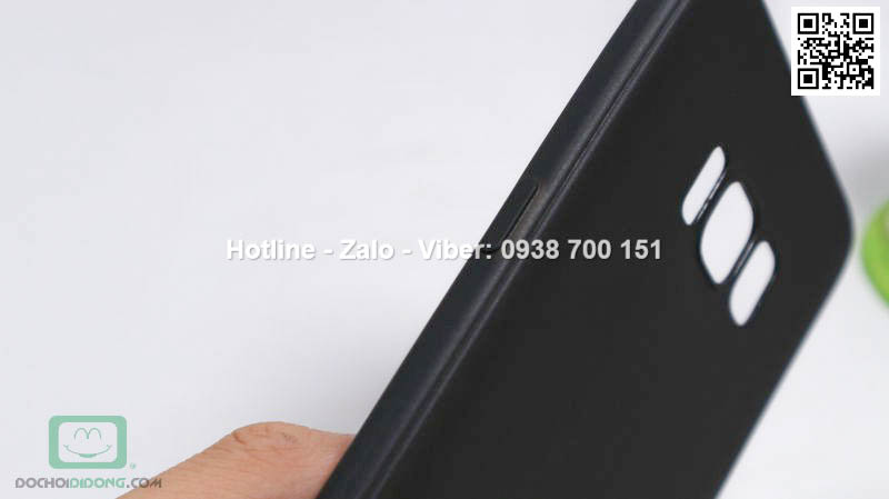 Ốp lưng Samsung Galaxy S8 Plus dẻo nhám đen siêu mỏng bảo vệ camera