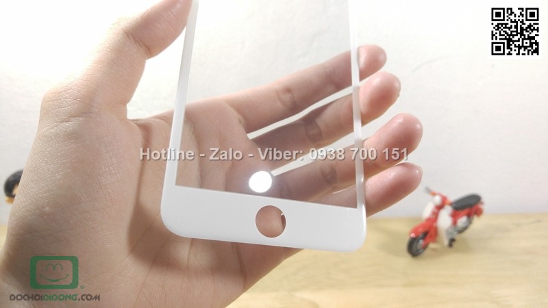 Miếng dán cường lực iPhone 8 Plus nhôm 3D full màn hình