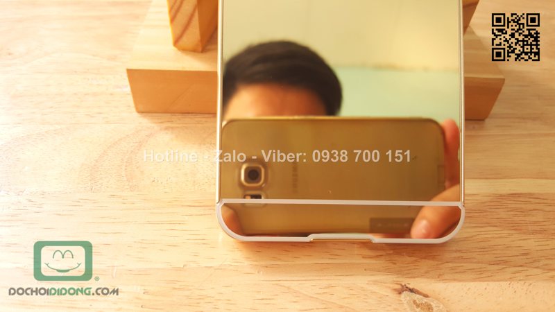 Ốp lưng Samsung Grand Prime G530 viền nhôm lưng tráng gương