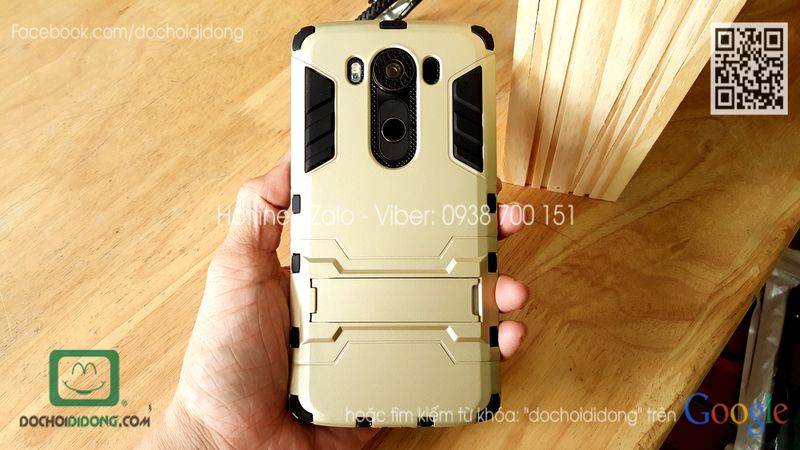 Ốp lưng LG V10 Iron Man chống sốc có chống lưng