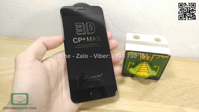 Miếng dán cường lực iPhone 6 6s Nillkin 3D CP Max full màn hình 9H