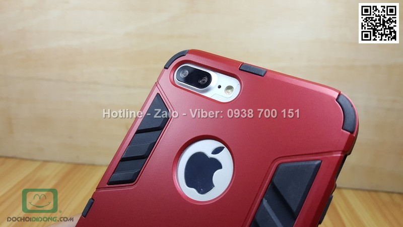 Ốp lưng iPhone 8 Plus Iron Man chống sốc có chống lưng