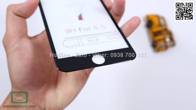 Miếng dán cường lực iPhone 8 Plus Ensida 4D full màn hình 9H