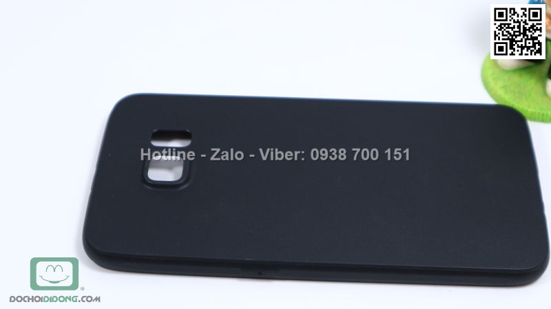 Ốp lưng Samsung Galaxy S6 dẻo nhám đen siêu mỏng bảo vệ camera