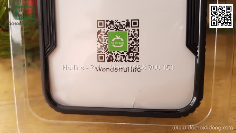 Ốp lưng iPhone X SHENGO lưng kính cường lực viền chống trượt