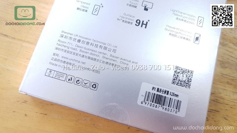 Miếng dán cường lực full màn hình iPhone X XS AutoBot 3D 0.25mm kèm dán sau