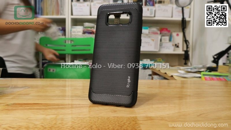 Ốp lưng Samsung Galaxy S8 Ringke Onyx vân kim loại