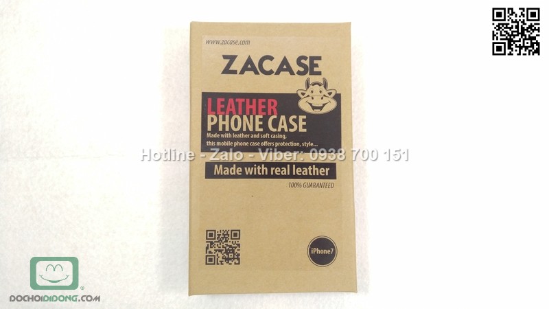 Bao da iPhone 8 Zacase da thật cao cấp