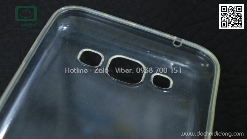 Ốp lưng Samsung E5 Pudini dẻo trong