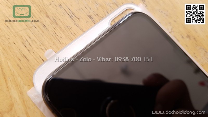 Miếng dán cường lực full màn hình iPhone X ANANK 2.5D 9H kèm dán sau