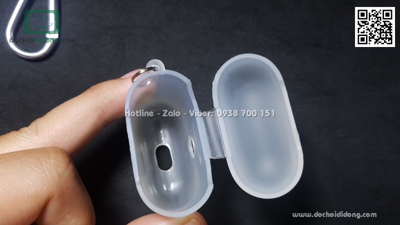 Hộp đựng AirPod Coteetci TPU siêu mỏng có móc